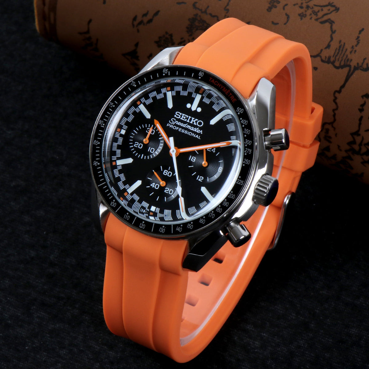 Custom Seiko Mod Orange Speed Watch