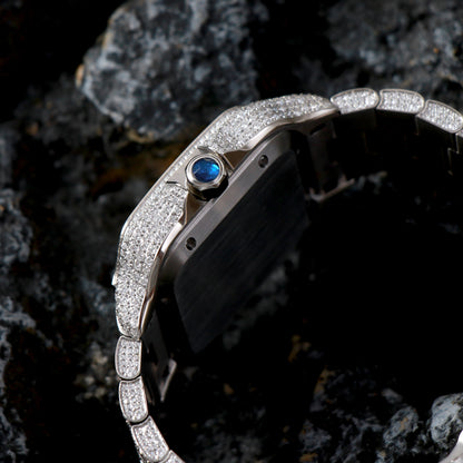 "ALL EYES ON ME" Buss Down Iced Watch – 2,518 VVS Moissanite | Automatic | Passes Diamond Tester