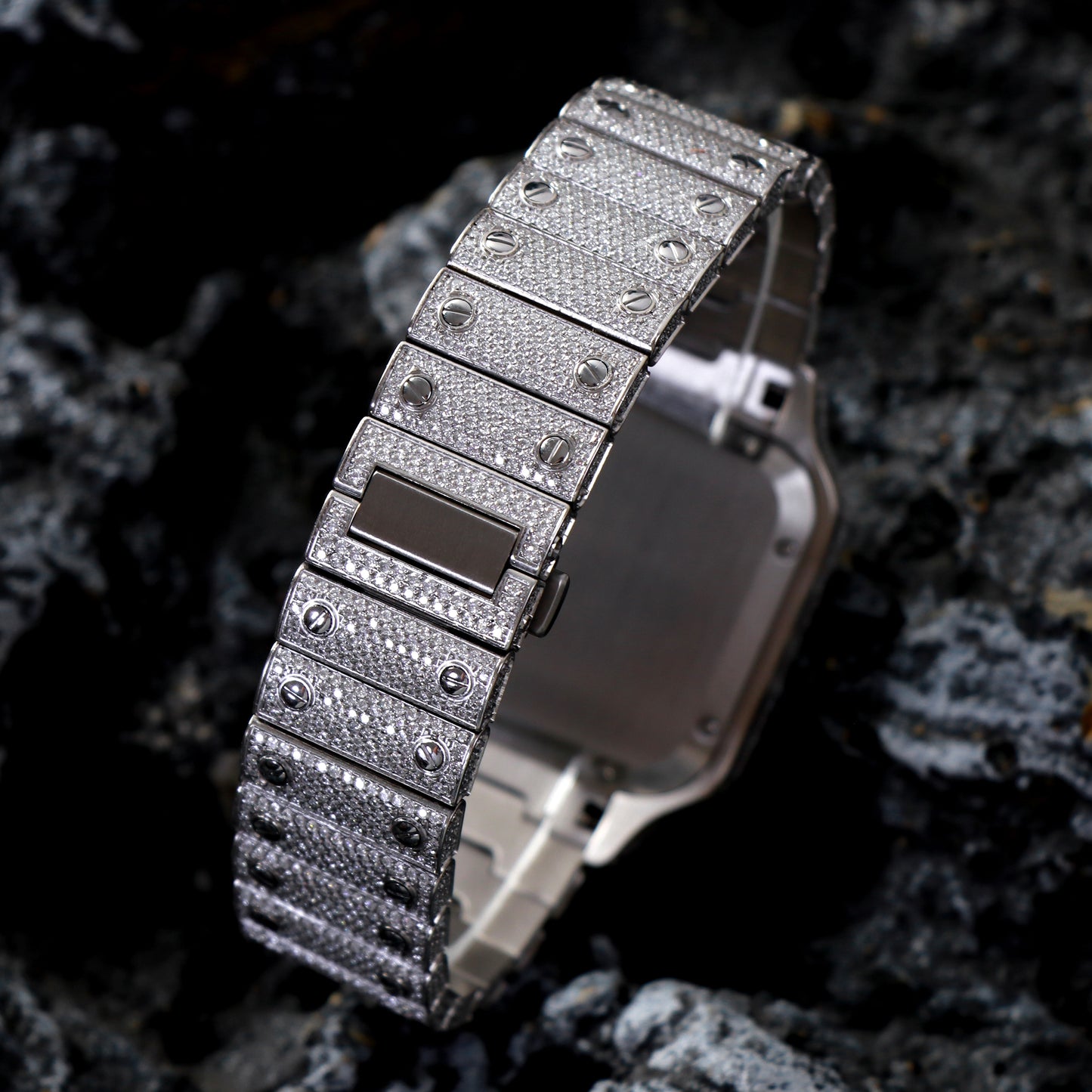 "ALL EYES ON ME" Buss Down Iced Watch – 2,518 VVS Moissanite | Automatic | Passes Diamond Tester