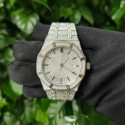 VVS Moissanite Buss Down Iced Automatic Watch – Pass Diamond Tester | Model  2518