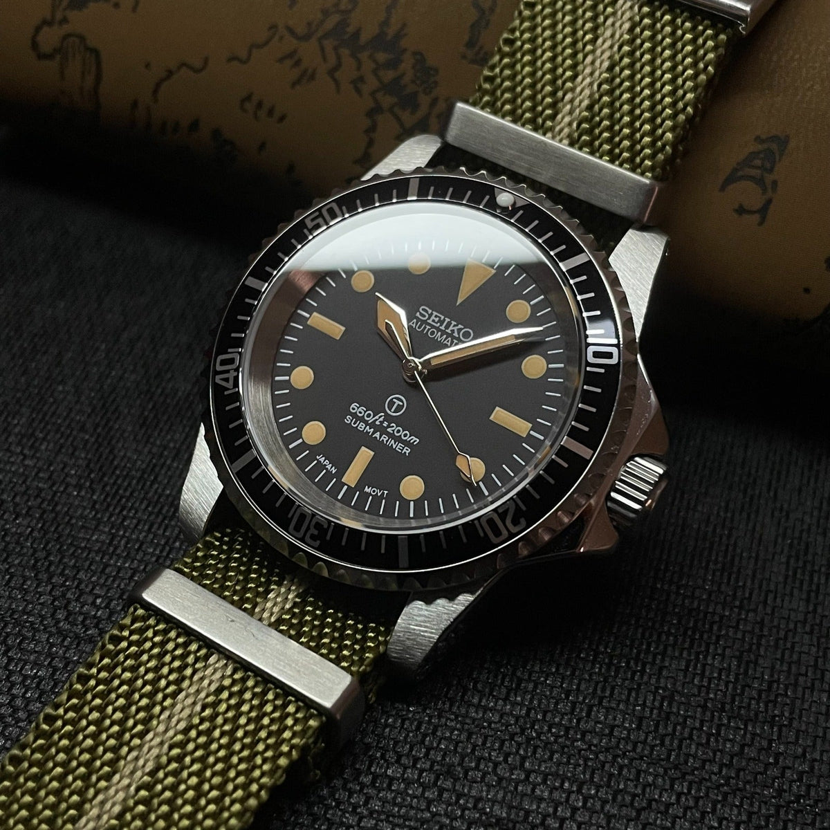 Custom Seiko Vintage Milsub Mod - Sword Hands & More