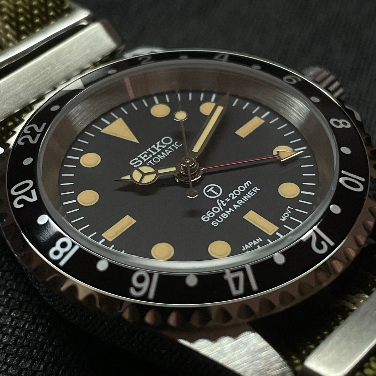 Custom Seiko Vintage Milsub GMT Mod