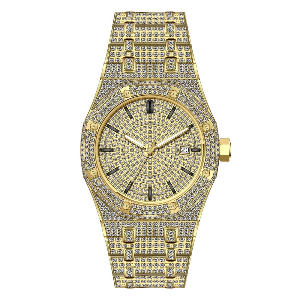 VVS Moissanite Buss Down Iced Automatic Watch – Pass Diamond Tester | Model  2518