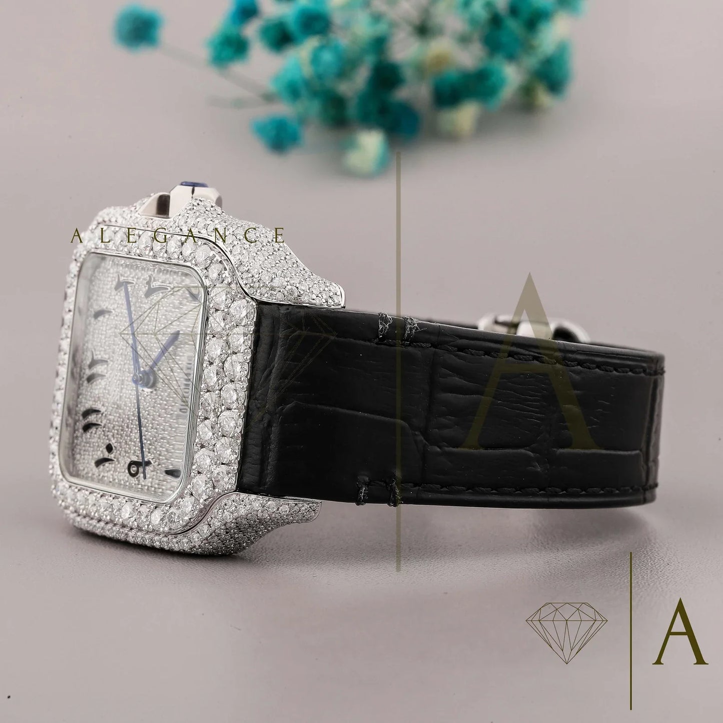 VVS Moissanite Watch, Hip-Hop Handcrafted Diamond Watch