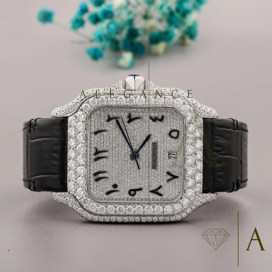 VVS Moissanite Watch, Hip-Hop Handcrafted Diamond Watch