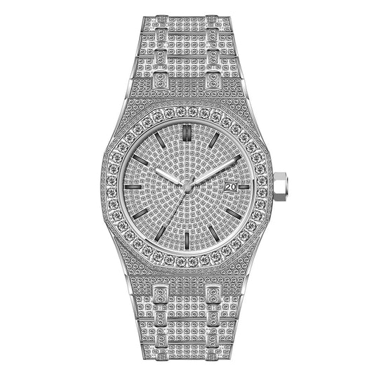 VVS Moissanite Buss Down Iced Automatic Watch – Pass Diamond Tester | Model  2518